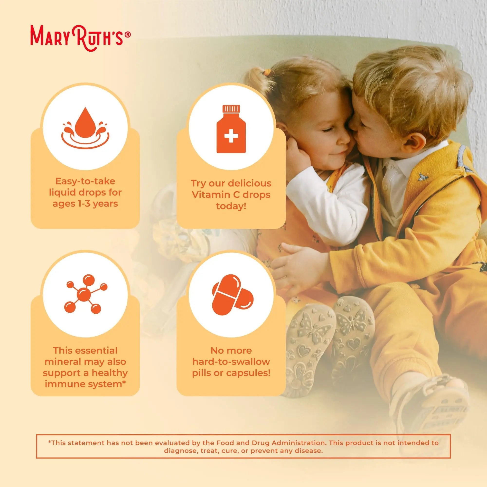 MARYRUTH'S Organic Toddler Vitamin C Drops for Immunity | Ages 1-3 Years | 15 mg Per Serving | Vitamin C for Immune Support & Overall Health | Vegan | Sugar Free - TrustMedUSA