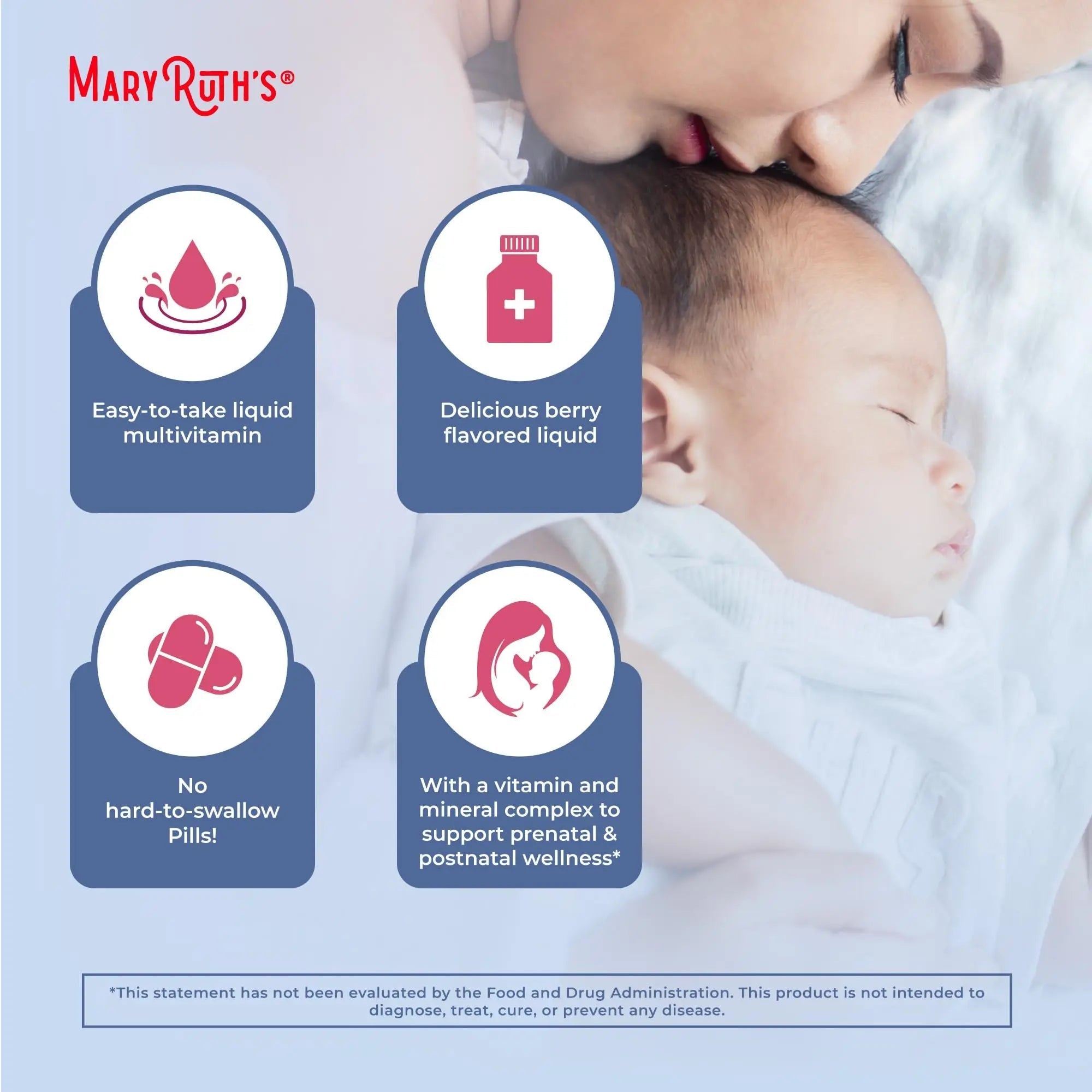 MARYRUTH'S Postnatal & Prenatal Vitamins for Women | Sugar Free | Selenium | Folate | Vegan | Non-GMO | Gluten Free | 32oz - TrustMedUSA
