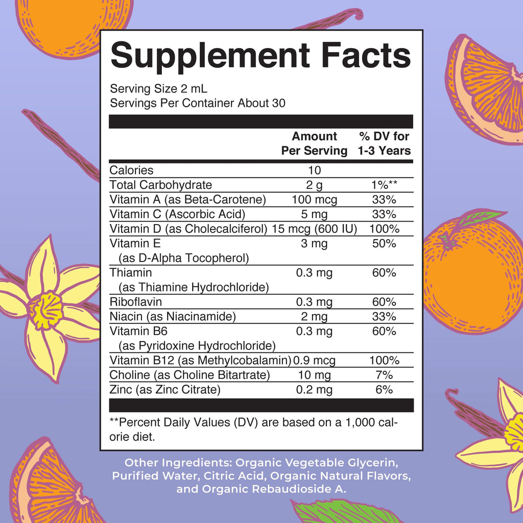 MaryRuth's Toddler Multivitamin | Vitamin A C D E B6 B12 Zinc | Healthy Growth Support | Immunity | Bone Health | Cognitive Function | Organic | Sugar Free | Vegan | Non-GMO | 2 Fl Oz | 30 Day Supply - TrustMedUSA