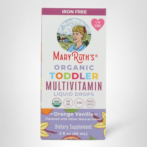 MaryRuth's Toddler Multivitamin | Vitamin A C D E B6 B12 Zinc | Healthy Growth Support | Immunity | Bone Health | Cognitive Function | Organic | Sugar Free | Vegan | Non-GMO | 2 Fl Oz | 30 Day Supply - TrustMedUSA