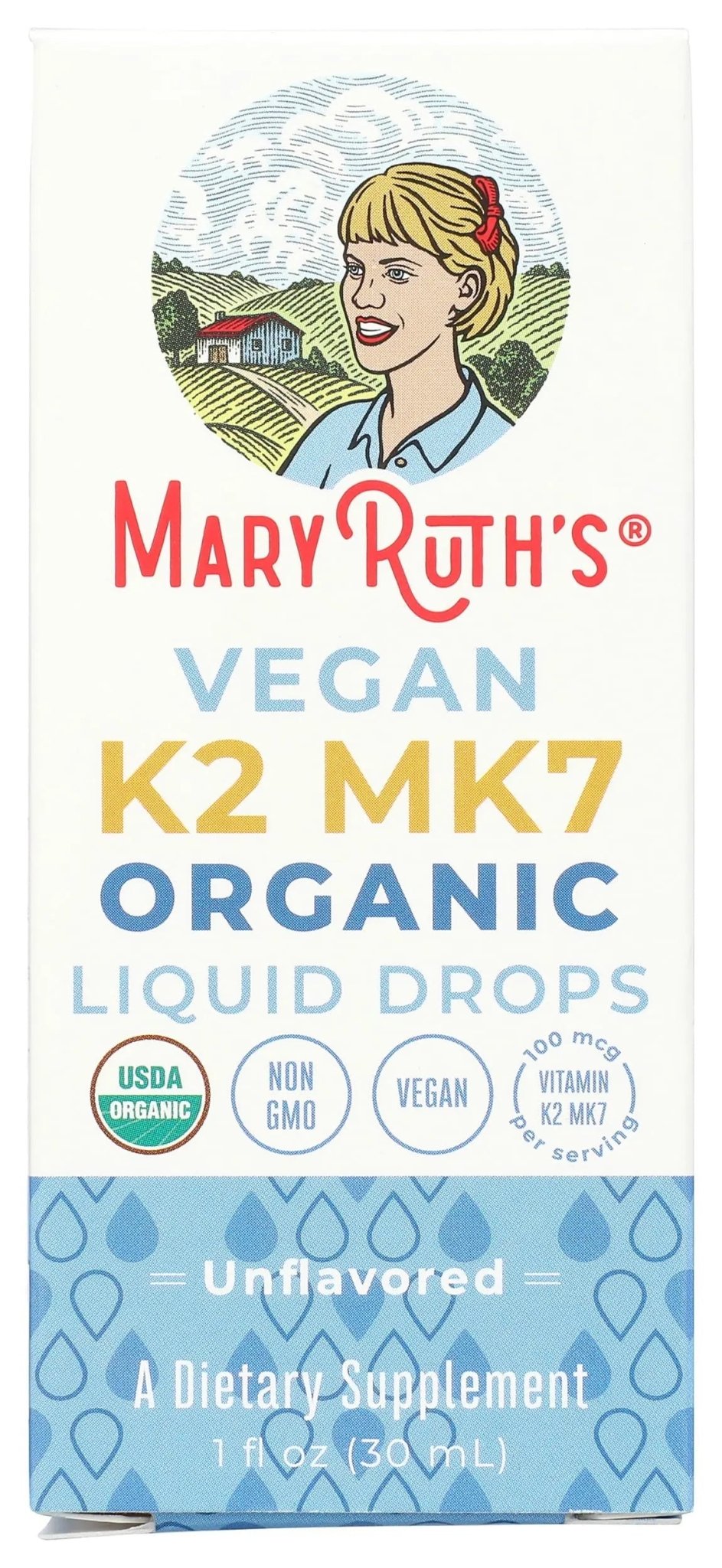 MaryRuth’s USDA Organic Vitamin K2 MK7 Liquid Drops for Adults & Kids | Sourced from Natto | Menaquinone- 7 | Vegan K2 Vitamin for Bone Health & Calcium Absorption | 1oz | Up to 90 Servings - TrustMedUSA