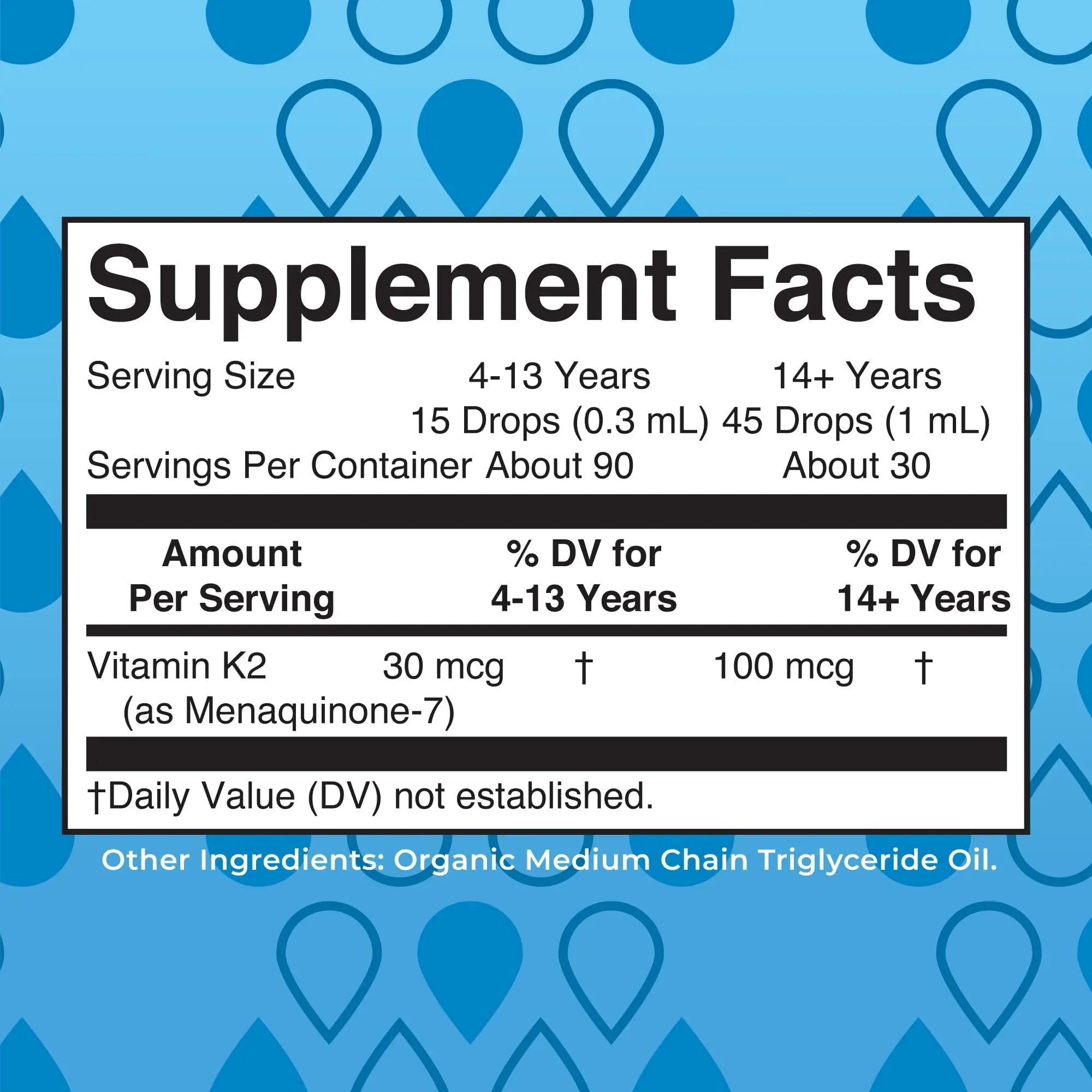 MaryRuth’s USDA Organic Vitamin K2 MK7 Liquid Drops for Adults & Kids | Sourced from Natto | Menaquinone- 7 | Vegan K2 Vitamin for Bone Health & Calcium Absorption | 1oz | Up to 90 Servings - TrustMedUSA