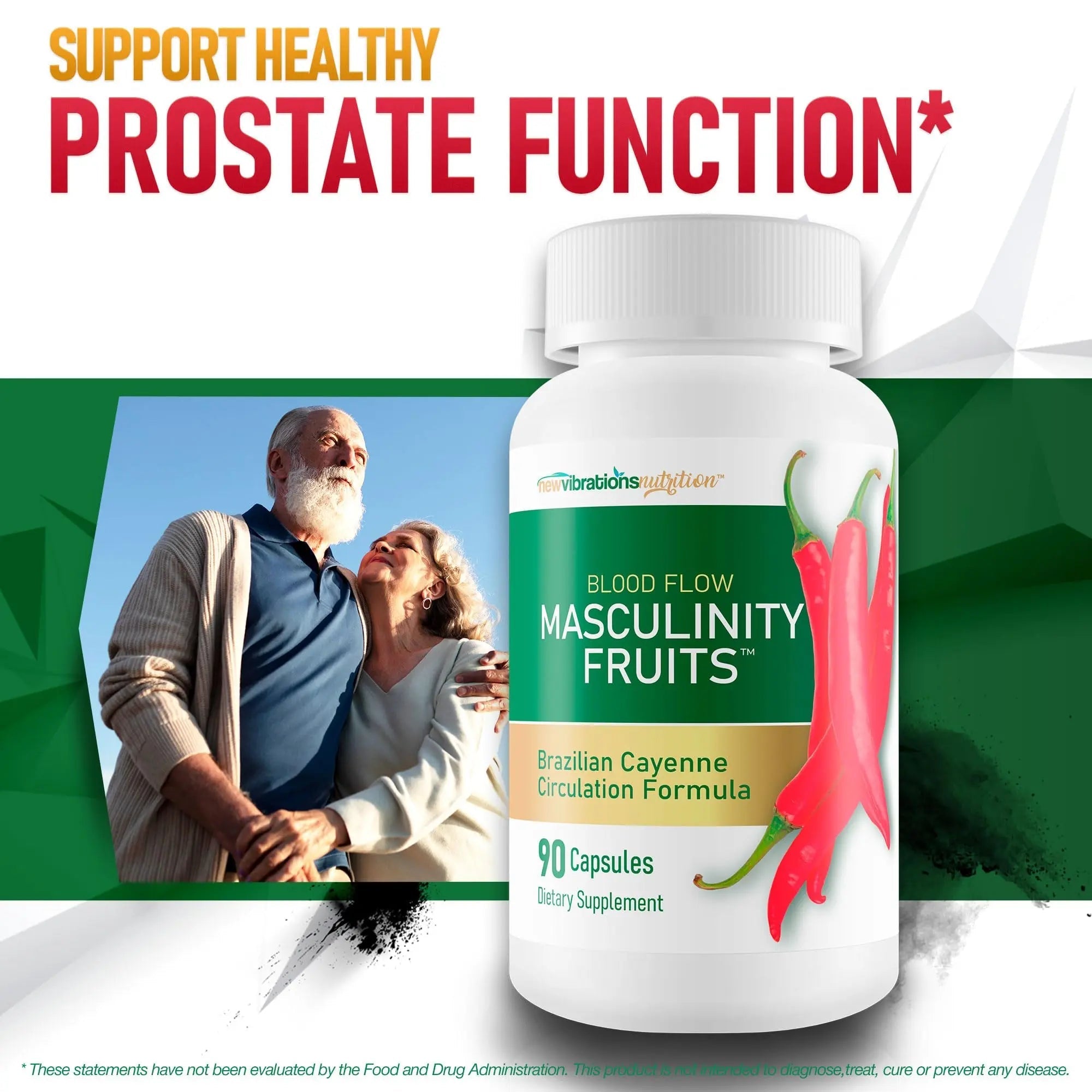 Masculinity Fruits for Bloodflow - Our Best Brazilian Blood Circulation Supplements for Men - Boost Blood Flow Circulation Supplement - Cayenne Pepper Pills Gingko Biloba Blood Flow Vitamins for Men - TrustMedUSA
