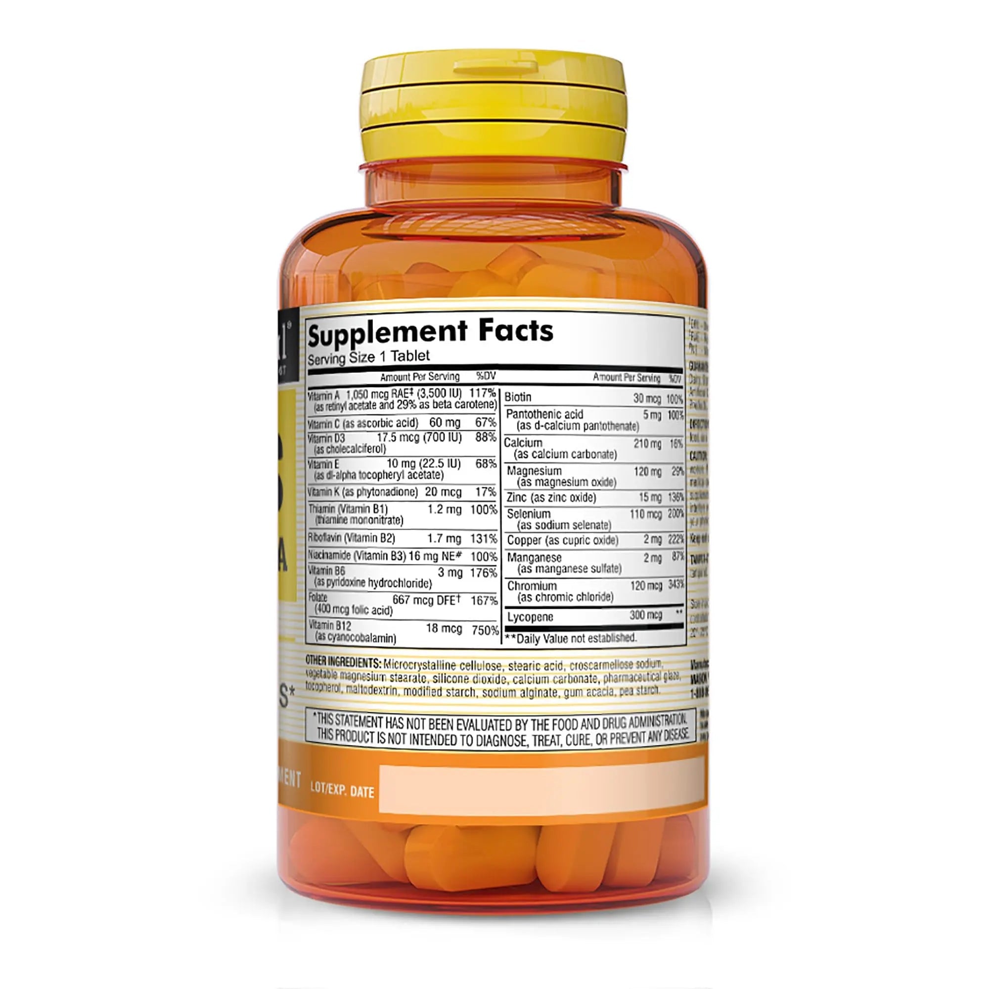 MASON NATURAL, Mens Daily Formula Equivalent to One a Day Mens Brand Tablets - 100 ea - TrustMedUSA