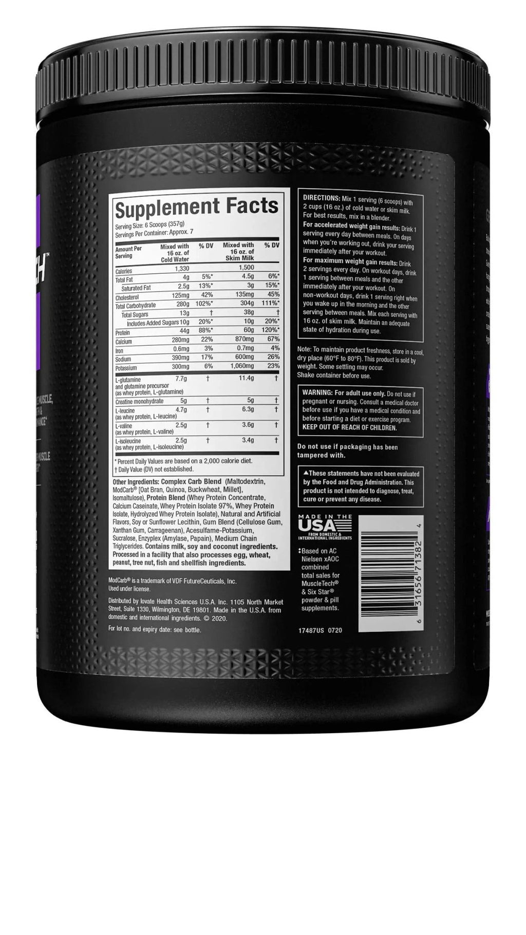 Mass Gainer MuscleTech 100% Mass Gainer Protein Powder Protein Powder for Muscle - TrustMedUSA
