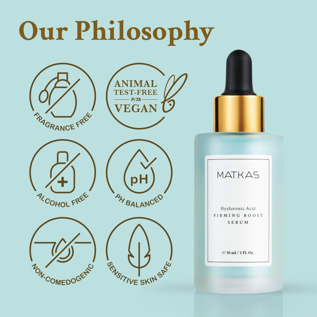 MATKAS Korean Firming Boost Hydrating Hyaluronic Acid Serum 1 Fl. Oz. - Hyaluronic Acid + 2% Niacinamide Serum for Dry Skin, Anti Aging Korean Peptides Moisturizer for Face, Deep Facial Skin Hydration - Maple Wellness Supplements