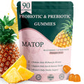 MATOP Probiotic Prebiotic pH Balance Gummies - Vaginal Health Gummies for Women Pro + Prebiotic with Pineapple Flavor, Vegan, Sugar-Free – 90 Gummies (45 Servings) - TrustMedUSA