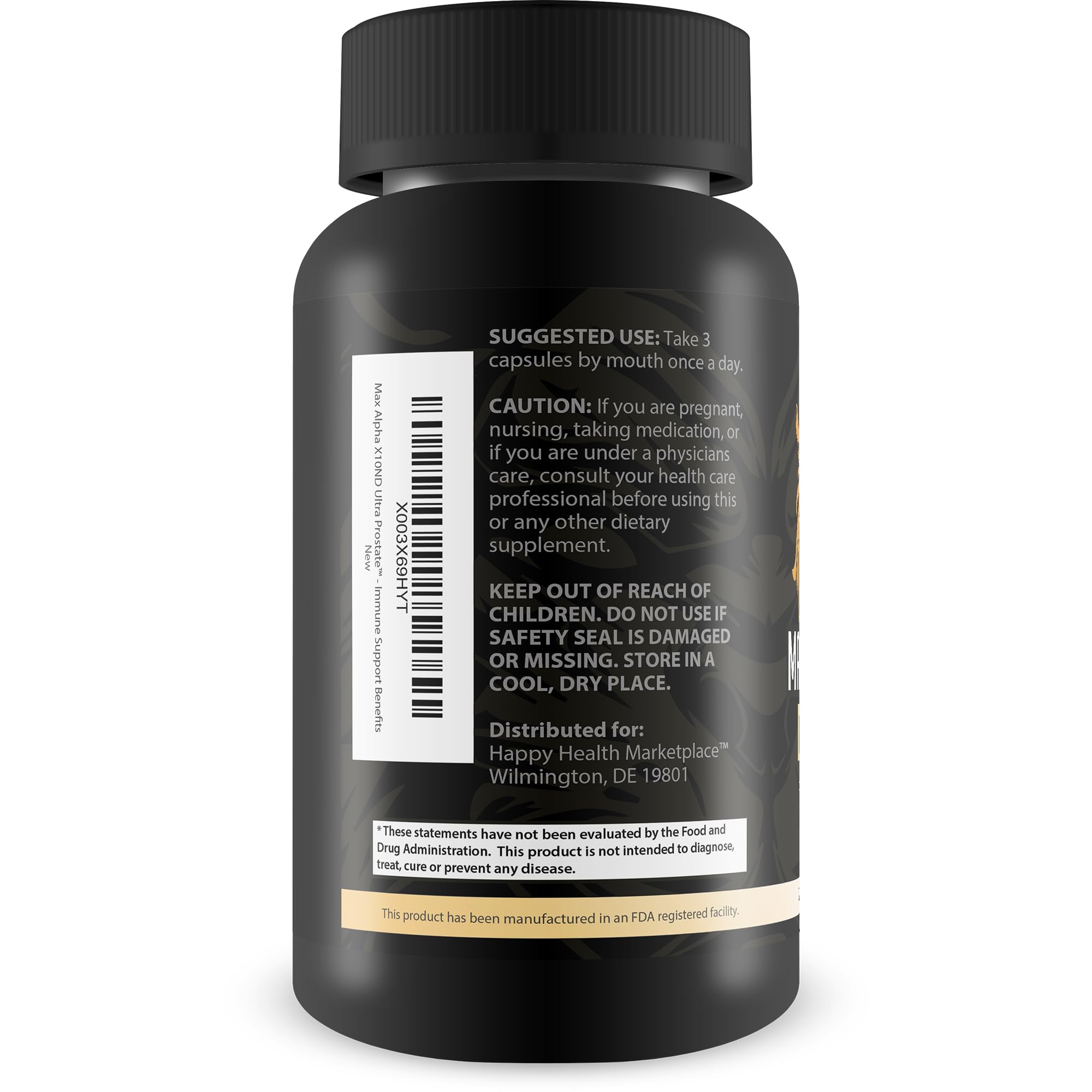 Max Alpha X10ND Ultra Prostate - T Prostate Support for Men - Promote Energy & Endurance - Blood Flow Support for Prostate Health with Vitamin D, Ginseng, Green Tea, & Zinc - Immune Support Benefits - TrustMedUSA