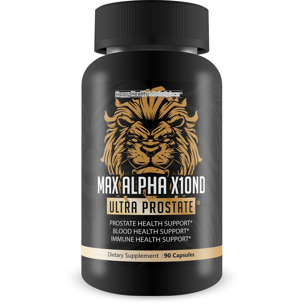Max Alpha X10ND Ultra Prostate - T Prostate Support for Men - Promote Energy & Endurance - Blood Flow Support for Prostate Health with Vitamin D, Ginseng, Green Tea, & Zinc - Immune Support Benefits - TrustMedUSA