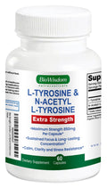 Max Strength L Tyrosine Supplement & N Acetyl L Tyrosine Peak Focus, Alertness, Concentration, Body & Mind Energy. L-Tyrosine 850mg Per 1 Capsule. A Well-Being Nutrient Boost For Performance - TrustMedUSA