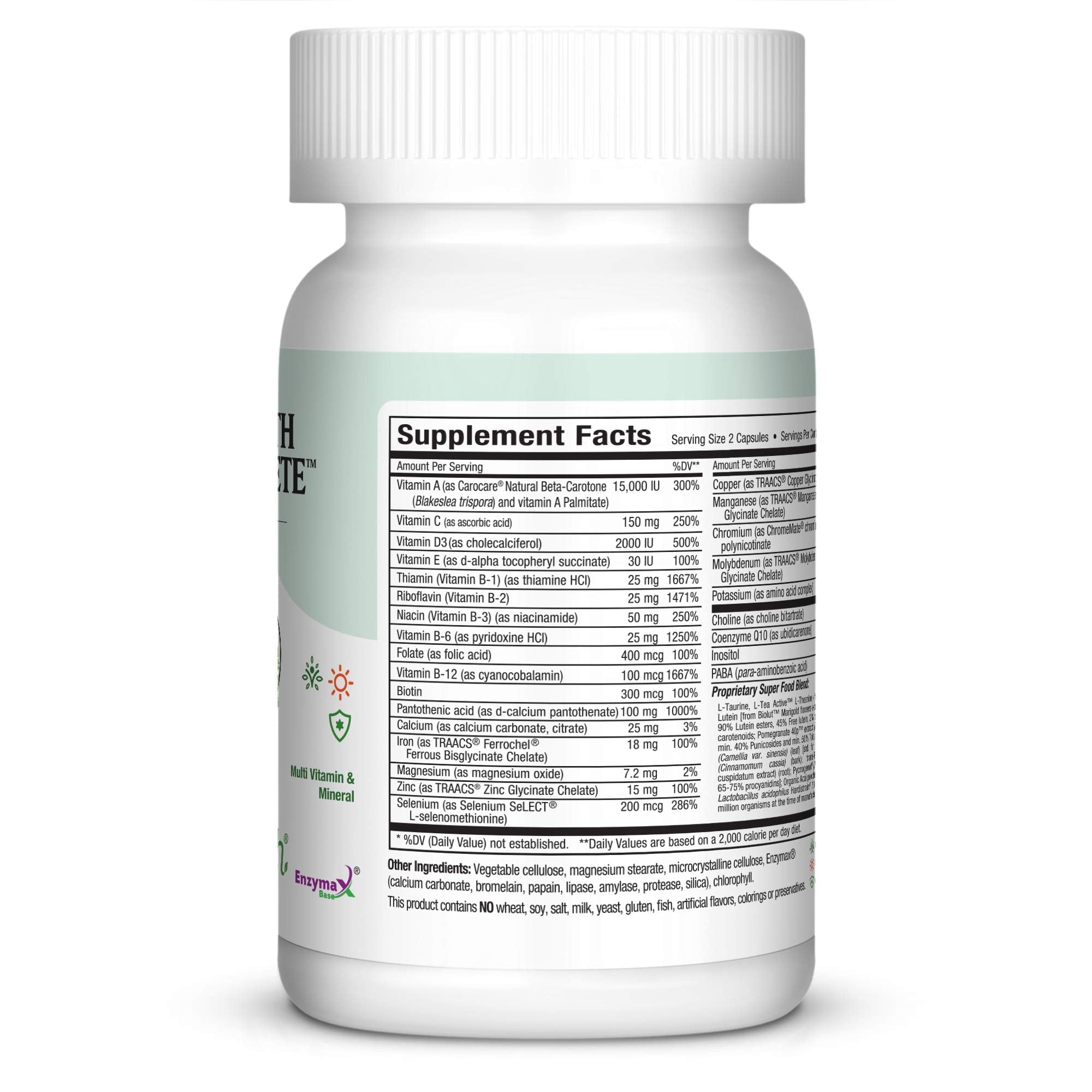 Maxi Health Multivitamin for Women & Men – Vitamin and Mineral Supplements for Energy and Wellness Support – Kosher Vitamins and Minerals Supplement – 60 Multivitamin Capsules - TrustMedUSA