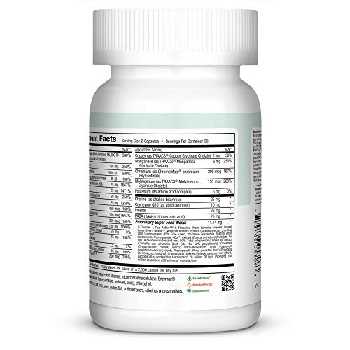 Maxi Health Multivitamin for Women & Men – Vitamin and Mineral Supplements for Energy and Wellness Support – Kosher Vitamins and Minerals Supplement – 60 Multivitamin Capsules - TrustMedUSA