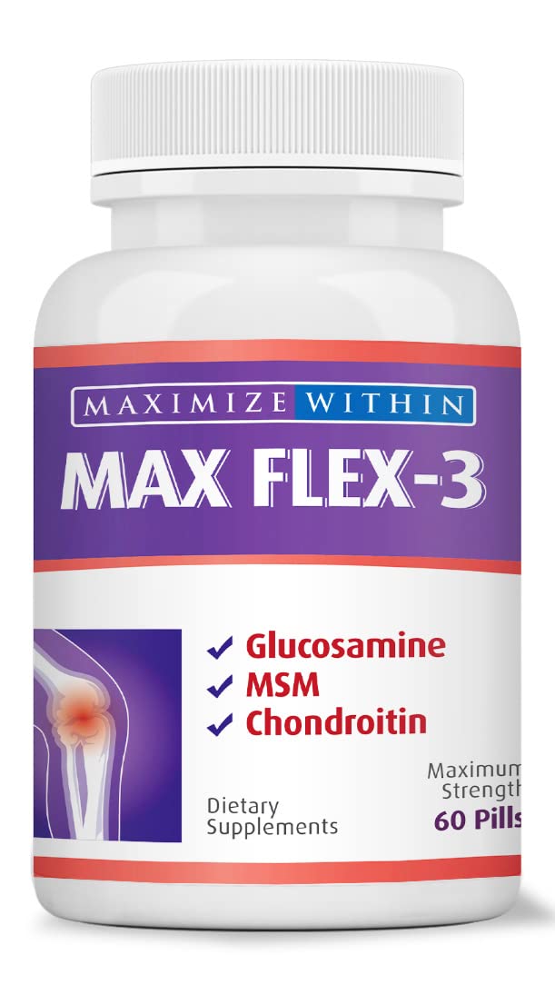 Maximum Slim Max Flex-3 Pain Relief Formula with Green Lipped Mussel - 60 Count - TrustMedUSA