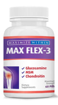 Maximum Slim Max Flex-3 Pain Relief Formula with Green Lipped Mussel - 60 Count - TrustMedUSA