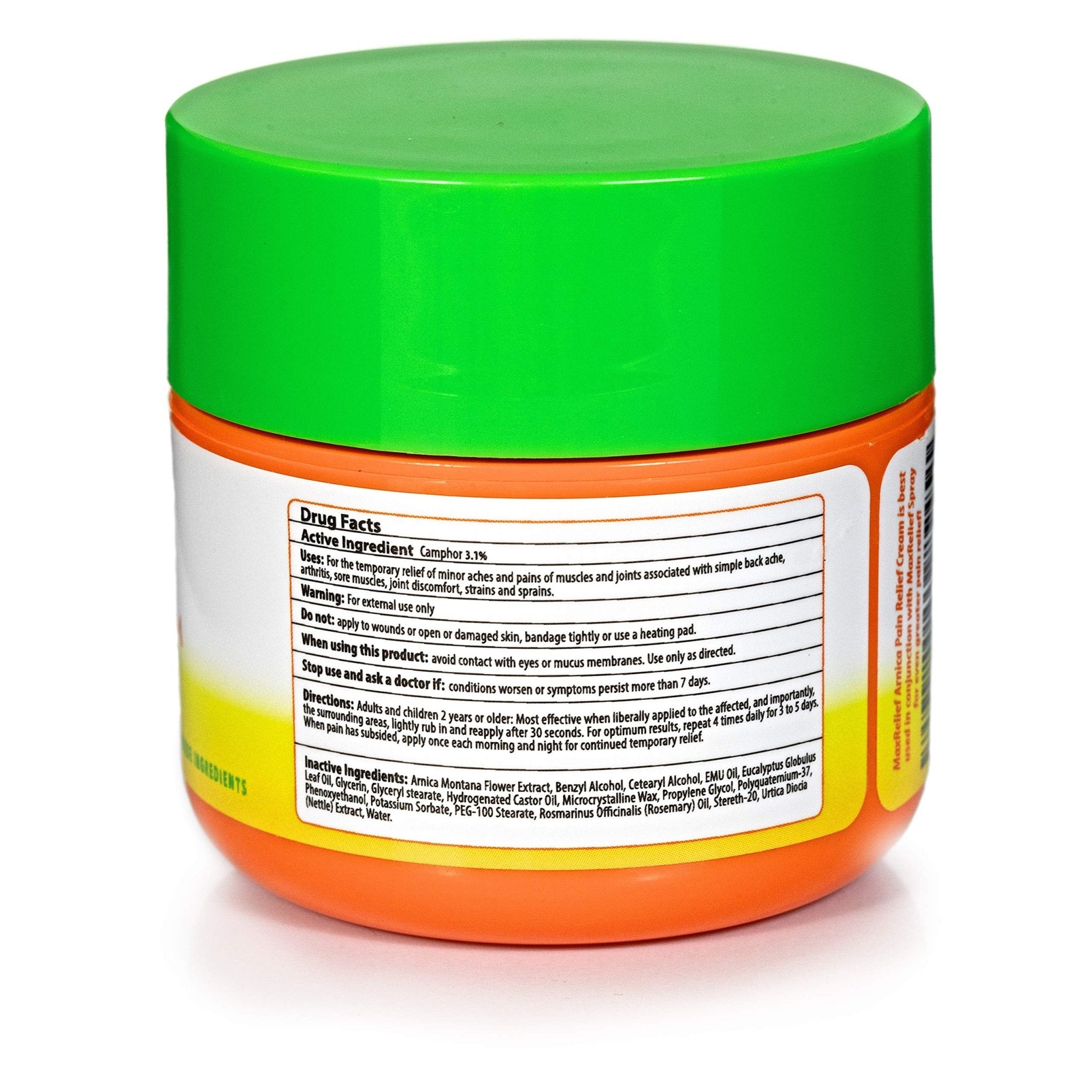 MaxRelief Arnica Montana Pain Cream - Advanced Formula for Deep Relief - Soothe Knee, Joint & Muscle Pain - Reduce Swelling, Joint Inflammation Fibromyalgia & Plantar Fasciitis Relief - Emu Oil 2oz - TrustMedUSA
