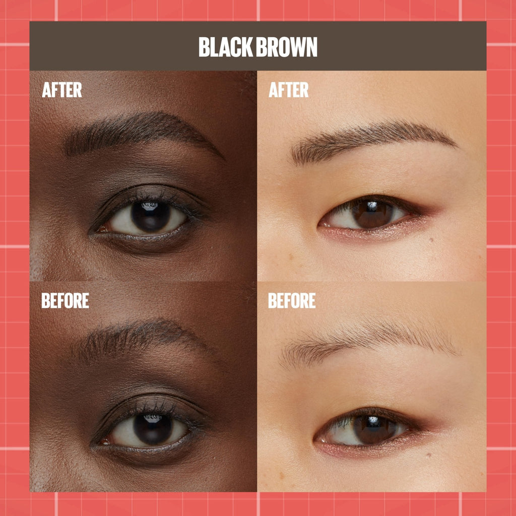 Maybelline Build-A-Brow 2-in-1 Brow Pen and Sealing Eyebrow Gel, Eyebrow Makeup for Real-Looking, Fuller Brows, Black Brown, 1 Count - TrustMedUSA