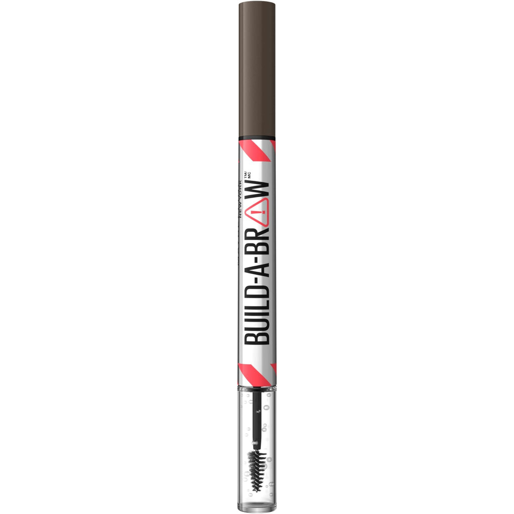 Maybelline Build-A-Brow 2-in-1 Brow Pen and Sealing Eyebrow Gel, Eyebrow Makeup for Real-Looking, Fuller Brows, Black Brown, 1 Count - TrustMedUSA