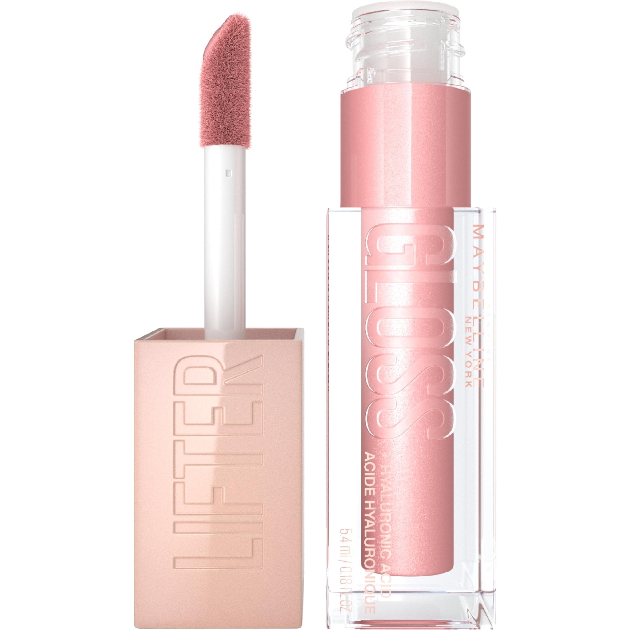 Maybelline Lifter Gloss, Hydrating Lip Gloss with Hyaluronic Acid, High Shine for Plumper Looking Lips, Opal, Pink Neutral, 0.18 Ounce - TrustMedUSA