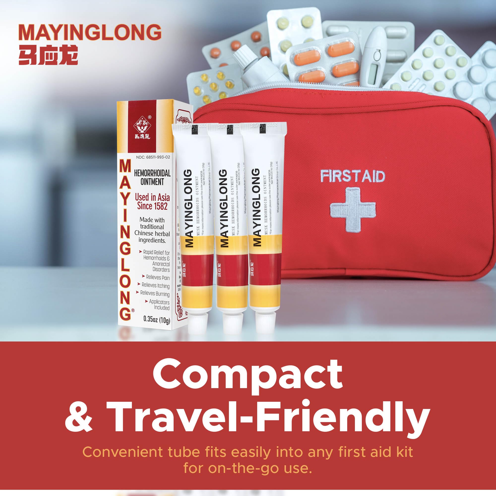 Mayinglong Musk Hemorrhoidal Ointment, Helps Relieve Itching, Burning, or Discomfort Fast (3 Pack) - TrustMedUSA