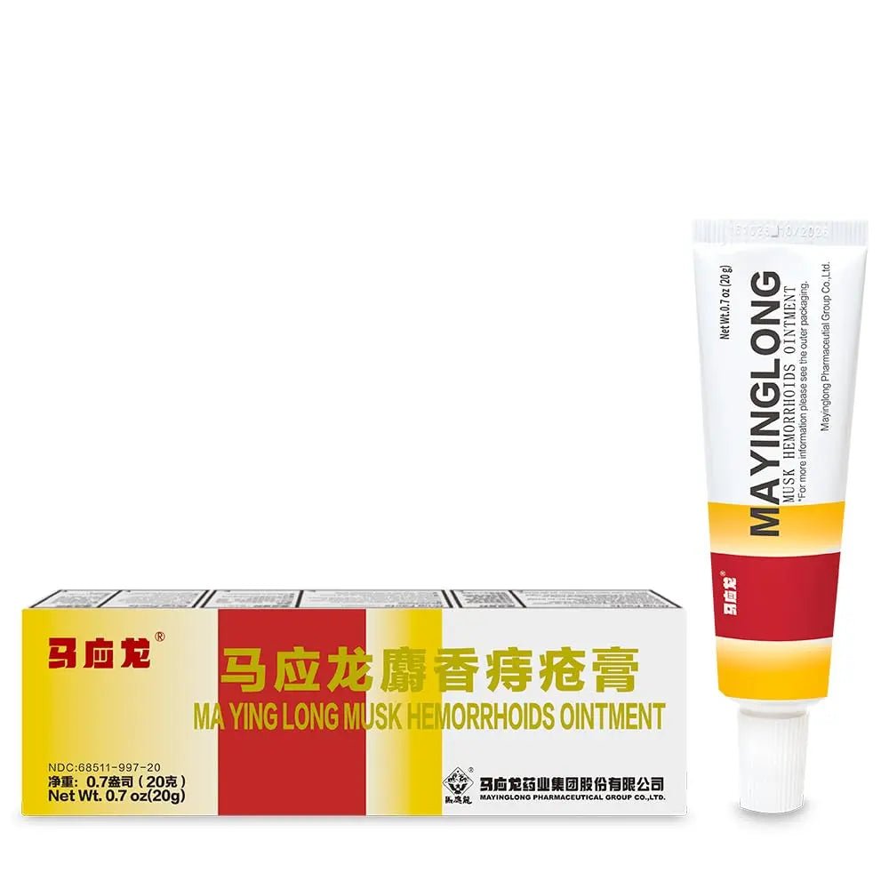 Mayinglong Musk Hemorrhoids Ointment - (20 Grams) Maximum Strength Formula for Hemorrhoidal Fast Relief, Soothes Itching, Burning & Discomfort - Fast-Acting Relief (0.71 oz Tube) - TrustMedUSA
