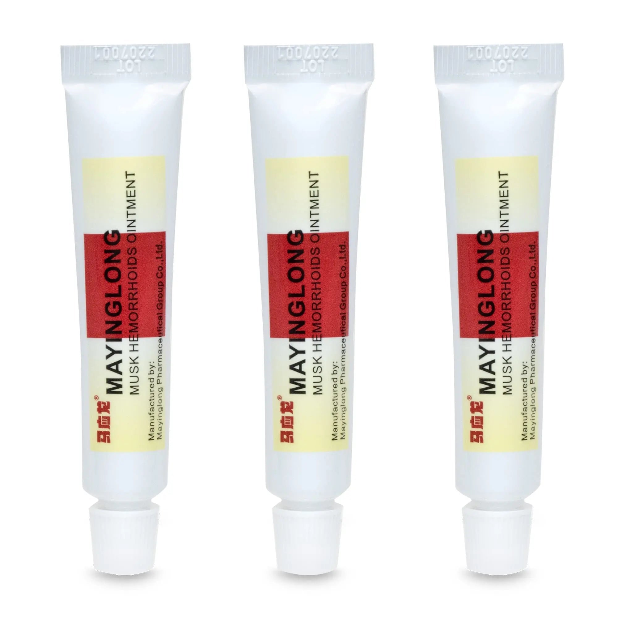 Mayinglong Musk Hemorrhoids Ointment (3 x 10g Tubes), 30g - Maximum Strength Formula for Hemorrhoidal Fast Relief, Soothes Itching, Burning & Discomfort - Fast-Acting Treatment to Shrink Swelling - TrustMedUSA
