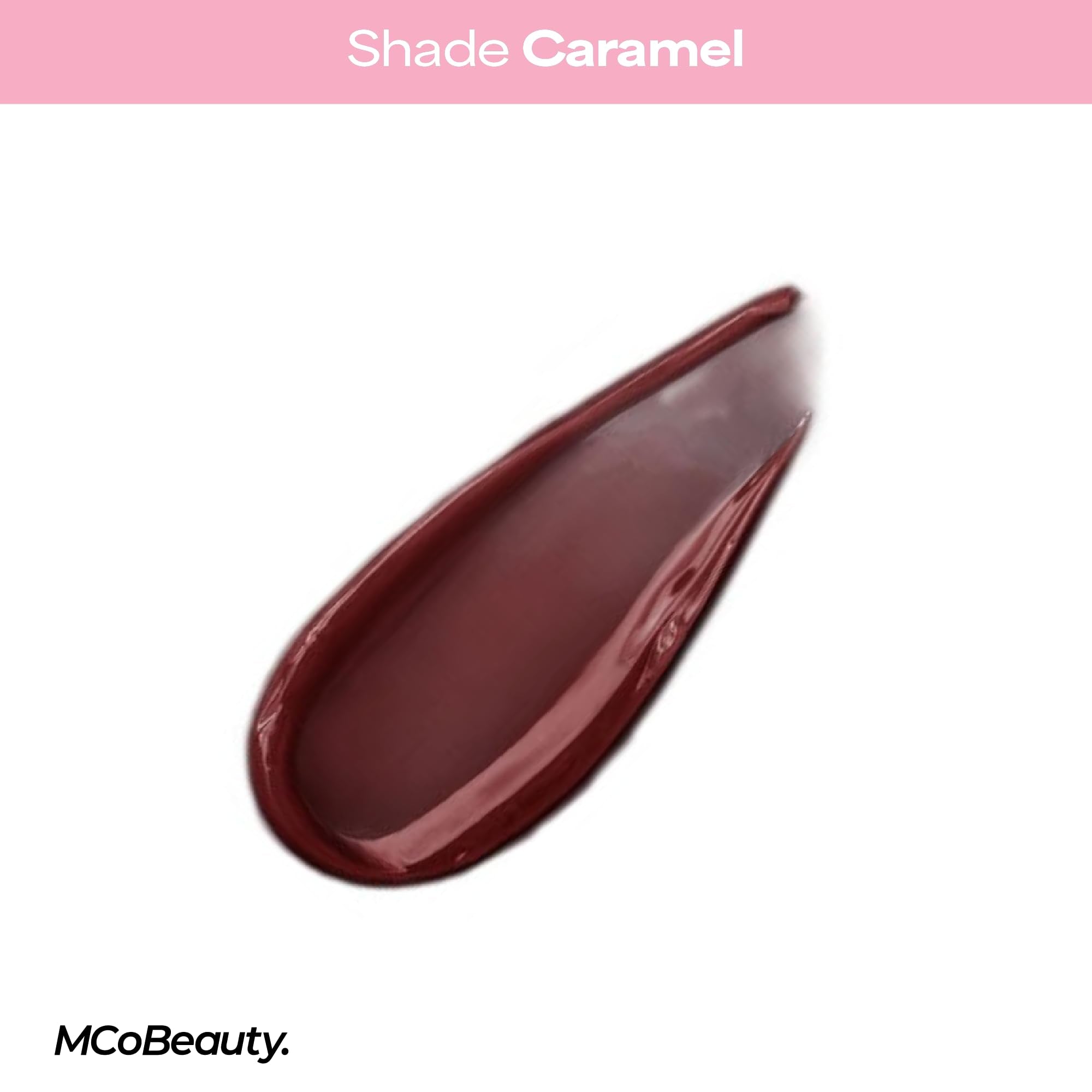 MCoBeauty Peptide Lip Treatment Caramel - Nude Brown Tinted Lip Balm Plumper Gloss for Women - Hydrating Lip Oil with Shea Butter, Peptides for Soft Plump Lips - Vegan Cruelty Free Lip Care - TrustMedUSA