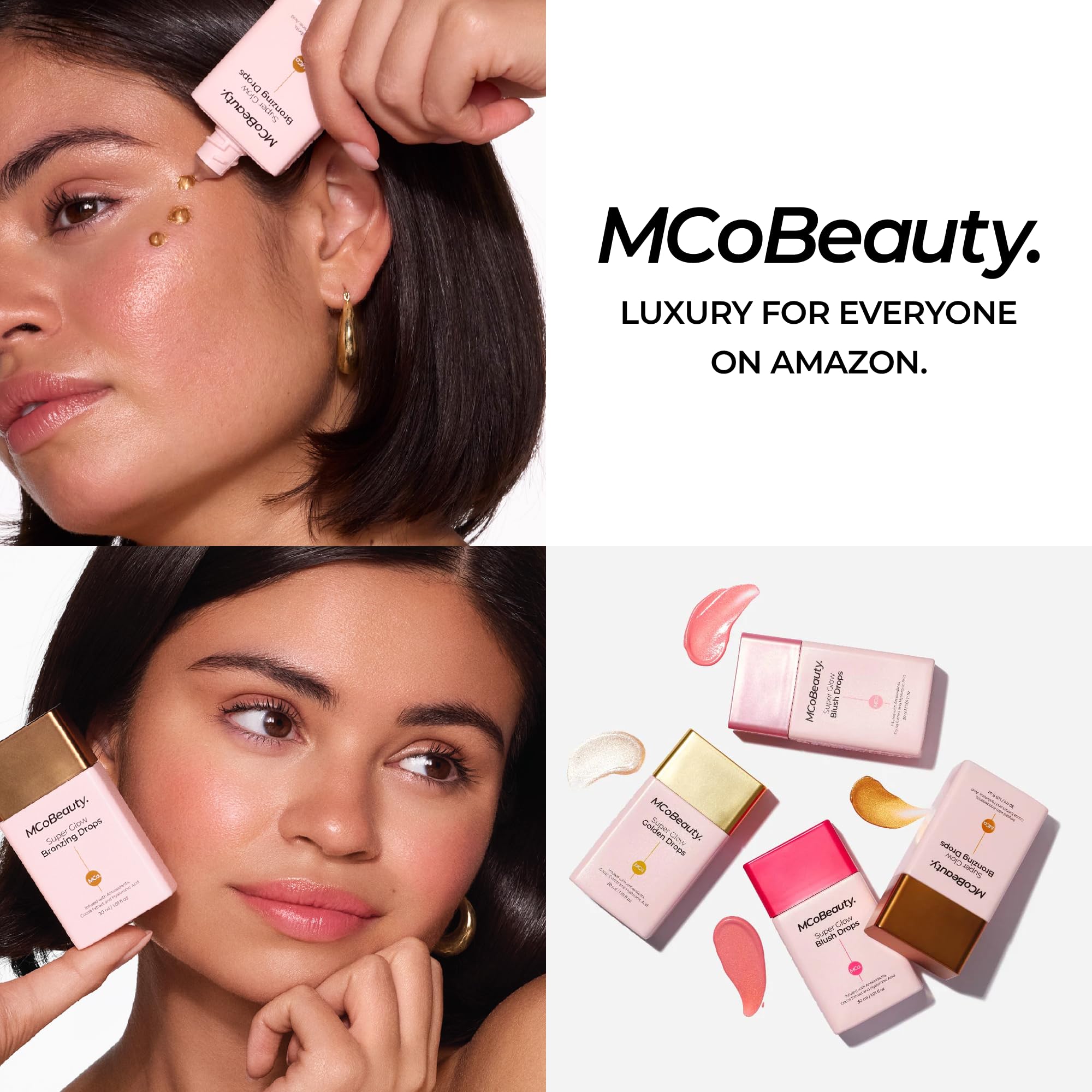 MCoBeauty - Super Glow Bronzing Drops - Effortless Face Tan with Shimmer Formula - Face Care, Bronze Drops - Contains Hyaluronic Acid, White Tea Extract, Cocoa Extract and More - TrustMedUSA