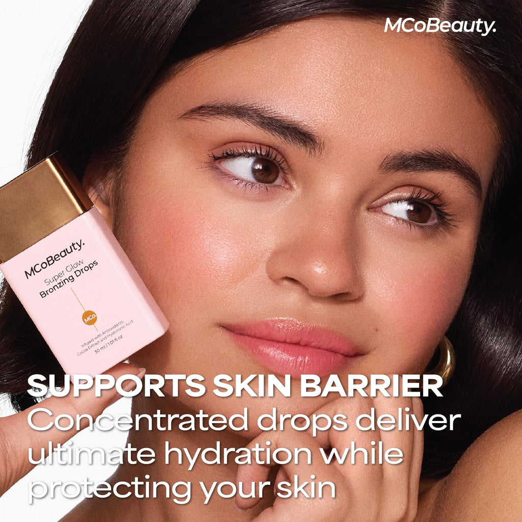 MCoBeauty - Super Glow Bronzing Drops - Effortless Face Tan with Shimmer Formula - Face Care, Bronze Drops - Contains Hyaluronic Acid, White Tea Extract, Cocoa Extract and More - TrustMedUSA