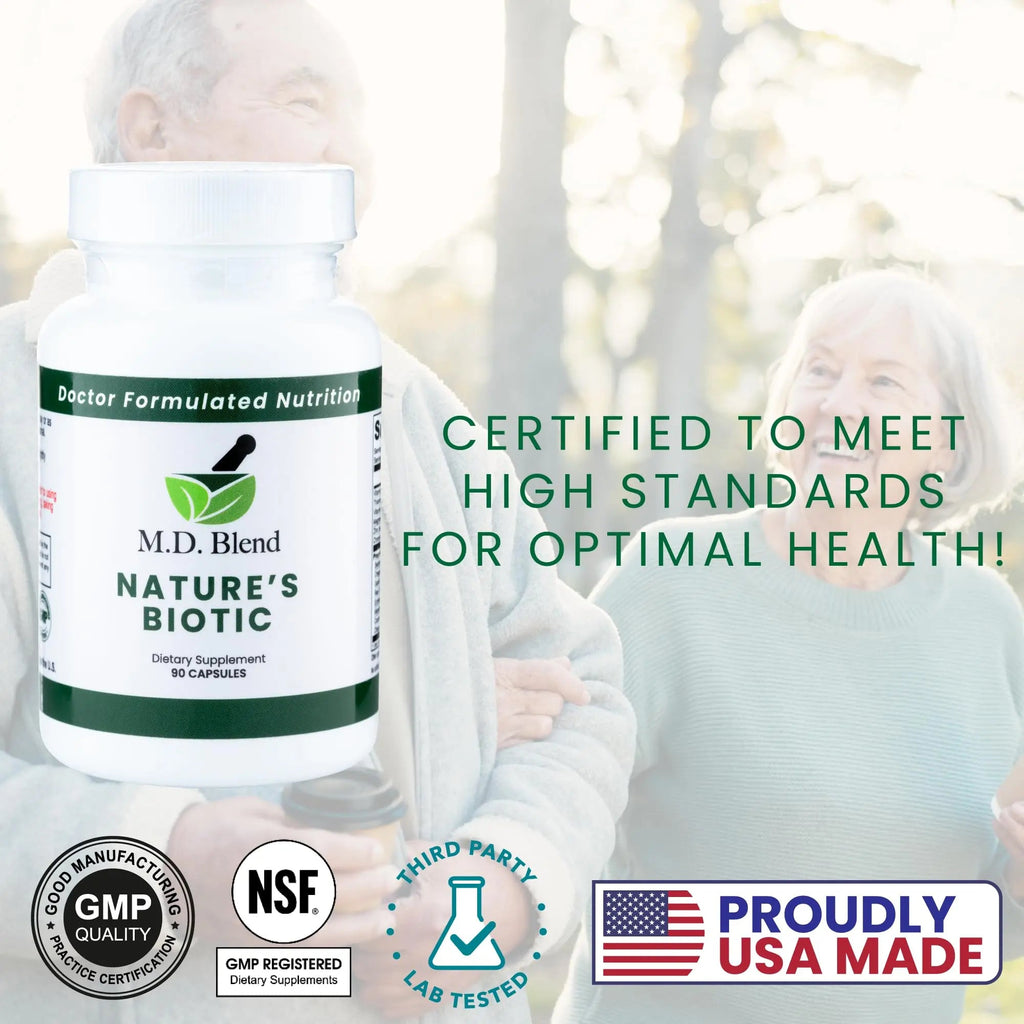 M.D. Blend Nature’s Biotic & Allergy Expert Bundle for Immune Support, Seasonal Allergy Relief, Respiratory Wellness, Quercetin and Bromelain, NAC Nettle Root Vitamins & Minerals Plant-Based Capsules - TrustMedUSA
