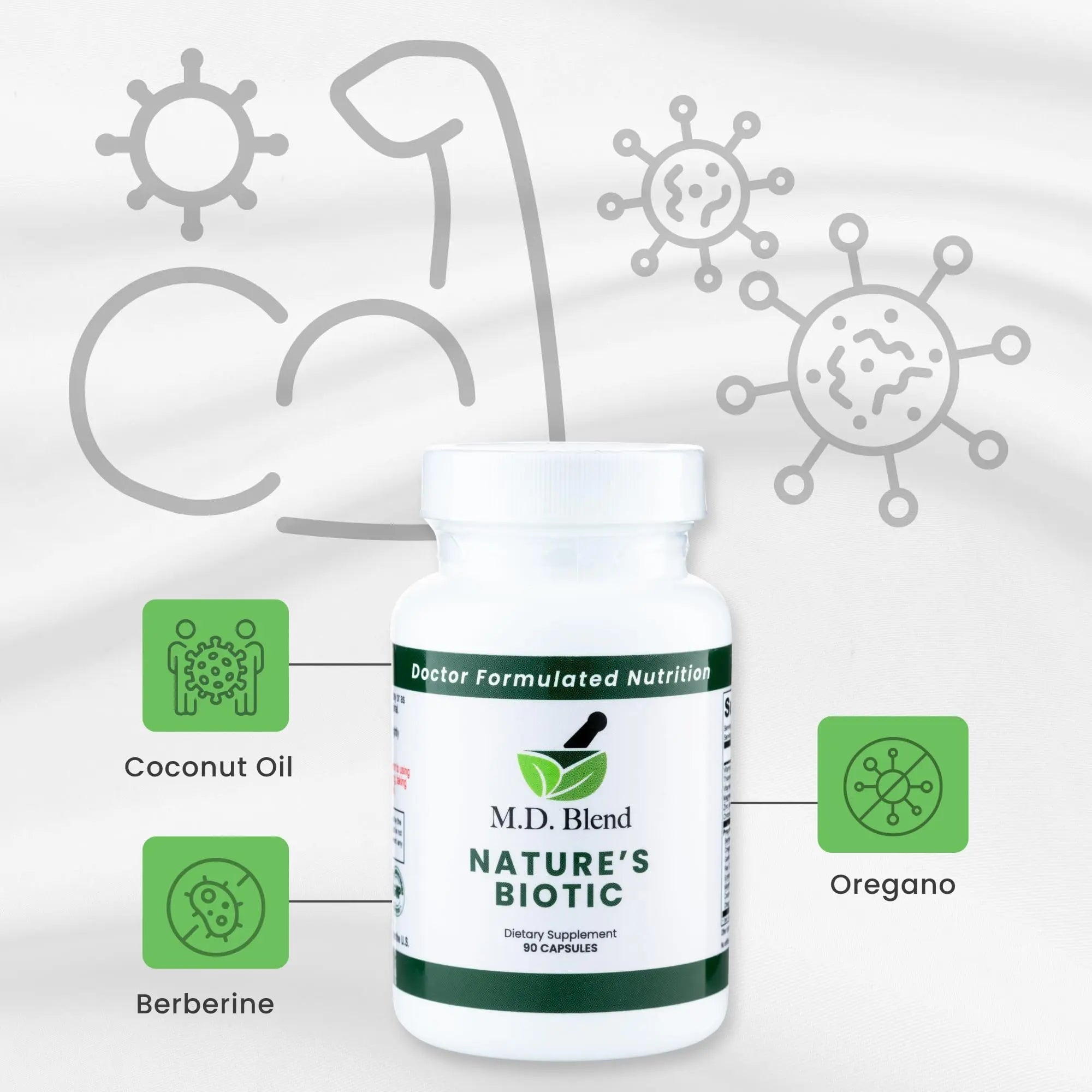 M.D. Blend Nature’s Biotic & Allergy Expert Bundle for Immune Support, Seasonal Allergy Relief, Respiratory Wellness, Quercetin and Bromelain, NAC Nettle Root Vitamins & Minerals Plant-Based Capsules - TrustMedUSA