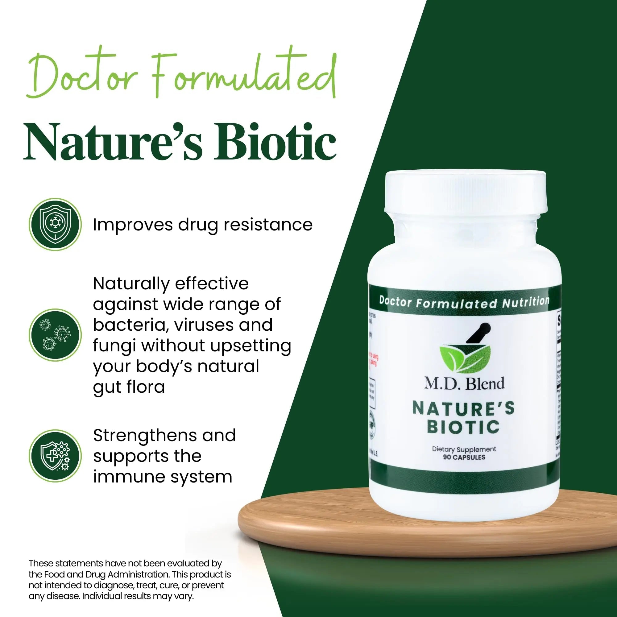 M.D. Blend Nature’s Biotic & Allergy Expert Bundle for Immune Support, Seasonal Allergy Relief, Respiratory Wellness, Quercetin and Bromelain, NAC Nettle Root Vitamins & Minerals Plant-Based Capsules - TrustMedUSA