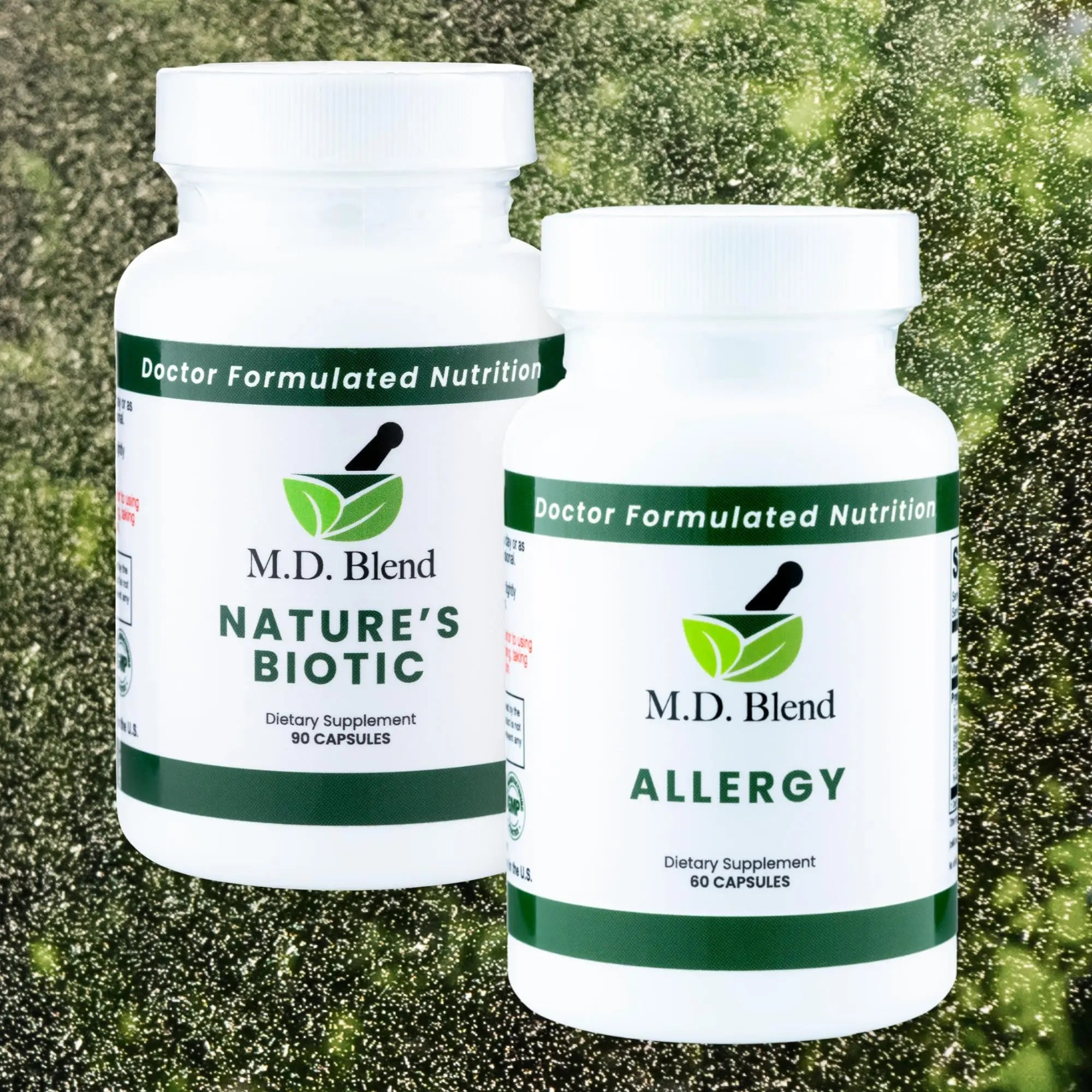 M.D. Blend Nature’s Biotic & Allergy Expert Bundle for Immune Support, Seasonal Allergy Relief, Respiratory Wellness, Quercetin and Bromelain, NAC Nettle Root Vitamins & Minerals Plant-Based Capsules - TrustMedUSA