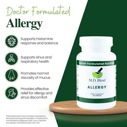 M.D. Blend Nature’s Biotic & Allergy Expert Bundle for Immune Support, Seasonal Allergy Relief, Respiratory Wellness, Quercetin and Bromelain, NAC Nettle Root Vitamins & Minerals Plant-Based Capsules - TrustMedUSA