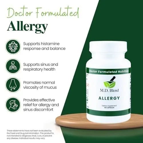 M.D. Blend Nature’s Biotic & Allergy Expert Bundle for Immune Support, Seasonal Allergy Relief, Respiratory Wellness, Quercetin and Bromelain, NAC Nettle Root Vitamins & Minerals Plant-Based Capsules - TrustMedUSA