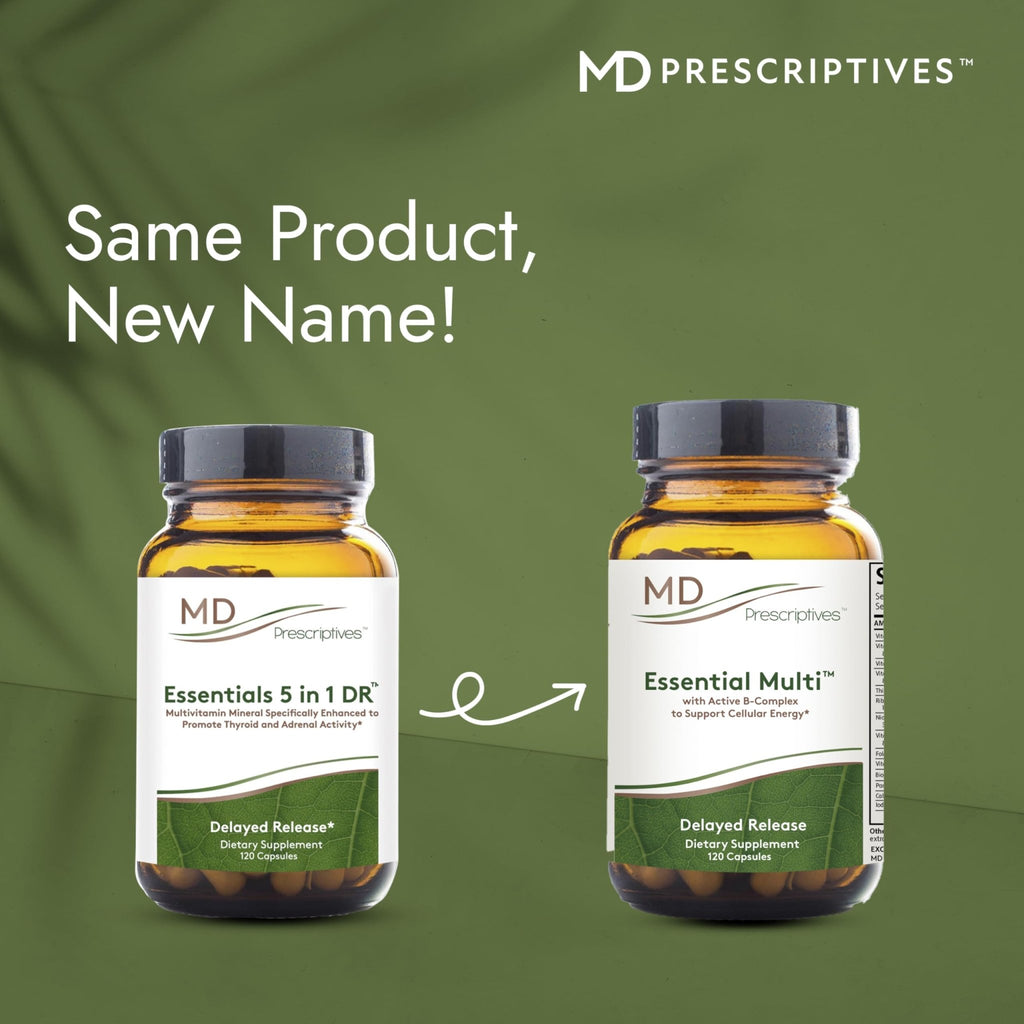 MD Prescriptives - Essential Multi (Delayed Release) - Multivitamin Mineral Complex Supplement for Enhanced Hormone Support - 120 Capsules - TrustMedUSA