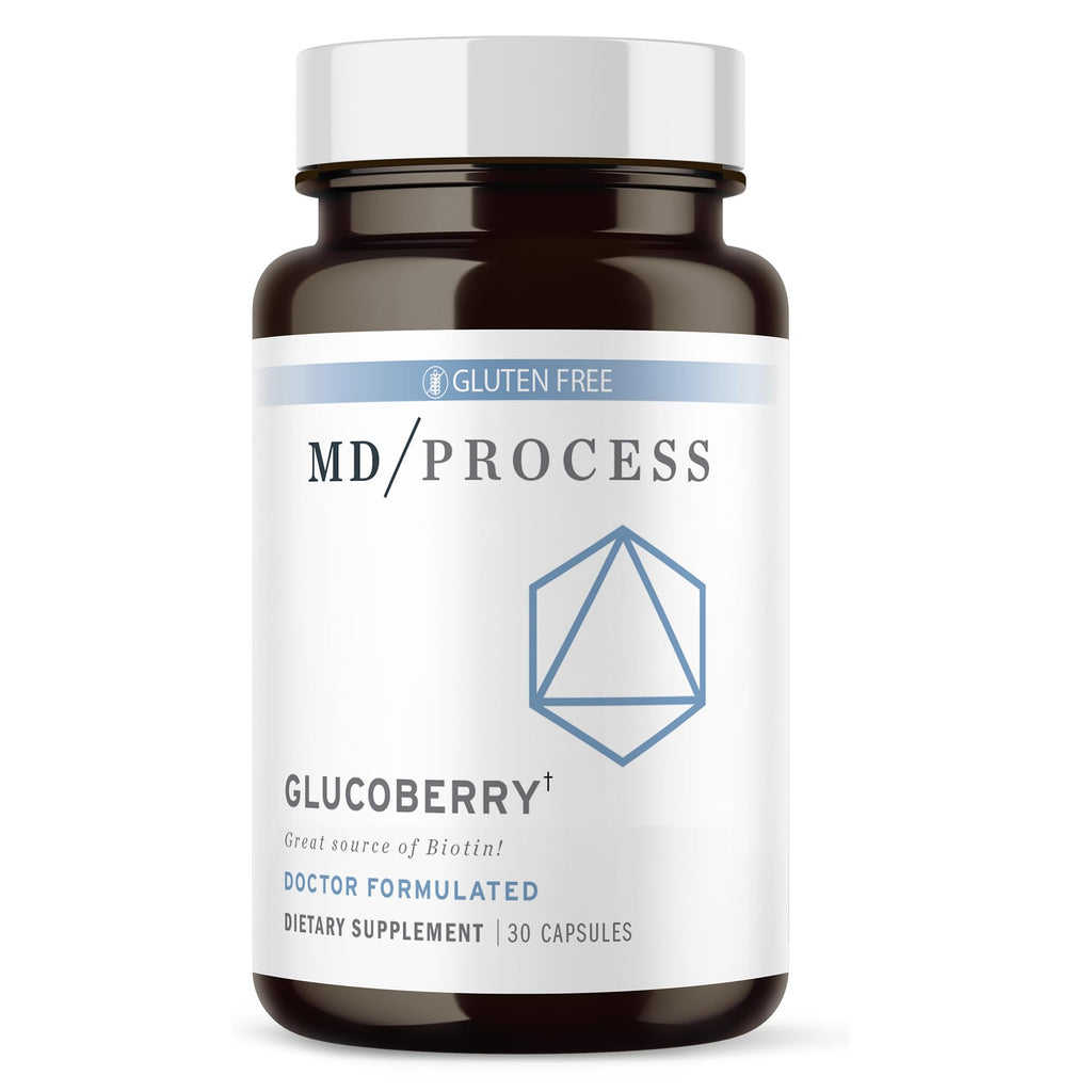 MD Process GlucoBerry Maqui Berry Extract with Chromium Picolinate for Blood Health Support - with Biotin and Gymnema Sylvestre - Doctor Formulated - 30 Capsules - TrustMedUSA