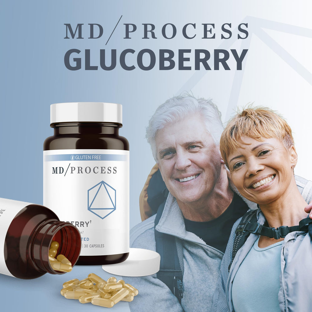 MD Process GlucoBerry Maqui Berry Extract with Chromium Picolinate for Blood Health Support - with Biotin and Gymnema Sylvestre - Doctor Formulated - 30 Capsules - TrustMedUSA
