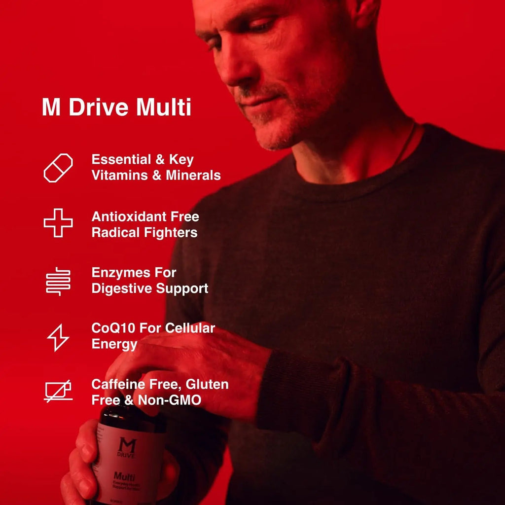 Mdrive Elite Multi - Natural Energy, Strength, Stress Relief, Lean Muscle, Immune Health Support from Zinc, Selenium, Manganese & Vitamin D, Enzymes for Digestive Support - TrustMedUSA