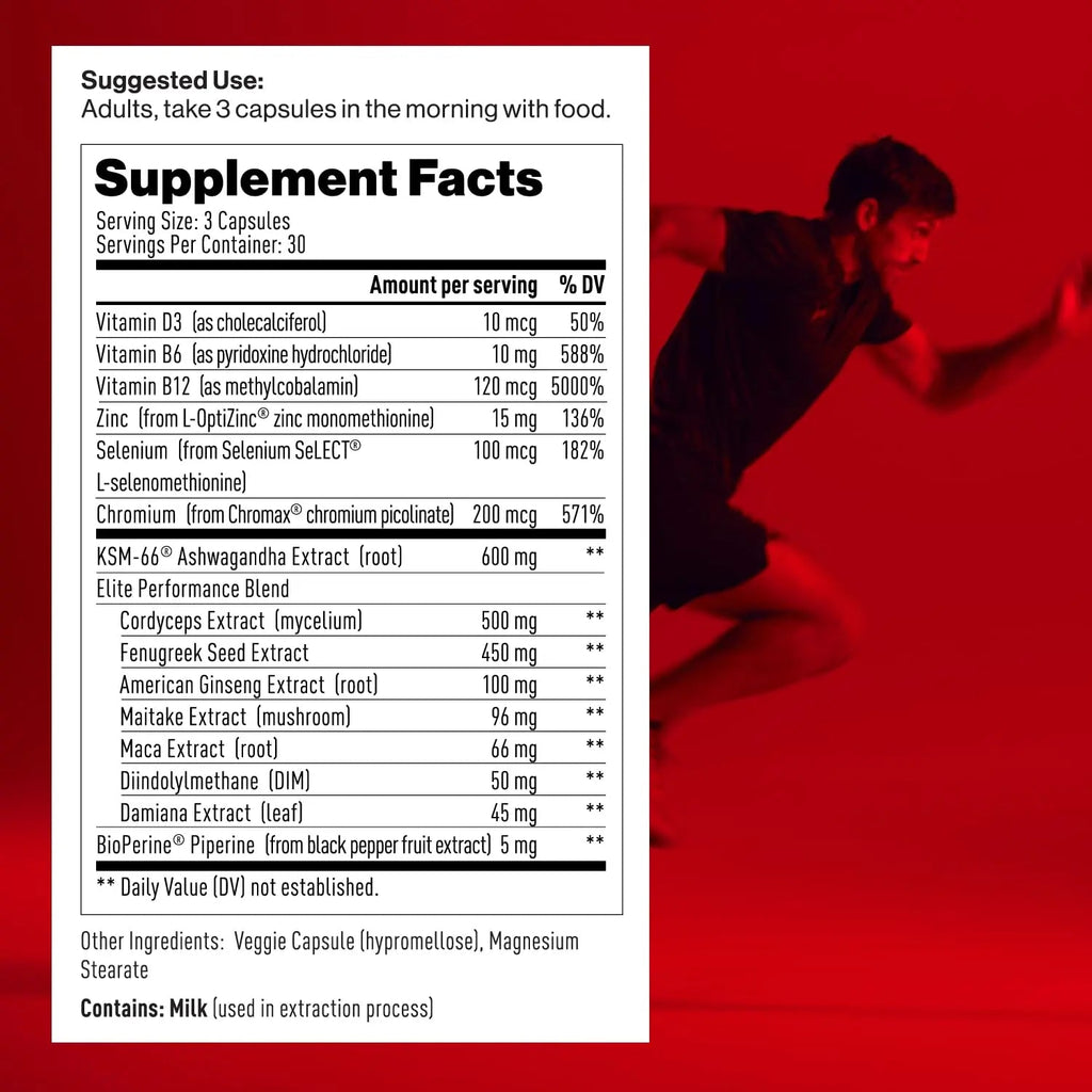 Mdrive Elite Multi - Natural Energy, Strength, Stress Relief, Lean Muscle, Immune Health Support from Zinc, Selenium, Manganese & Vitamin D, Enzymes for Digestive Support - TrustMedUSA