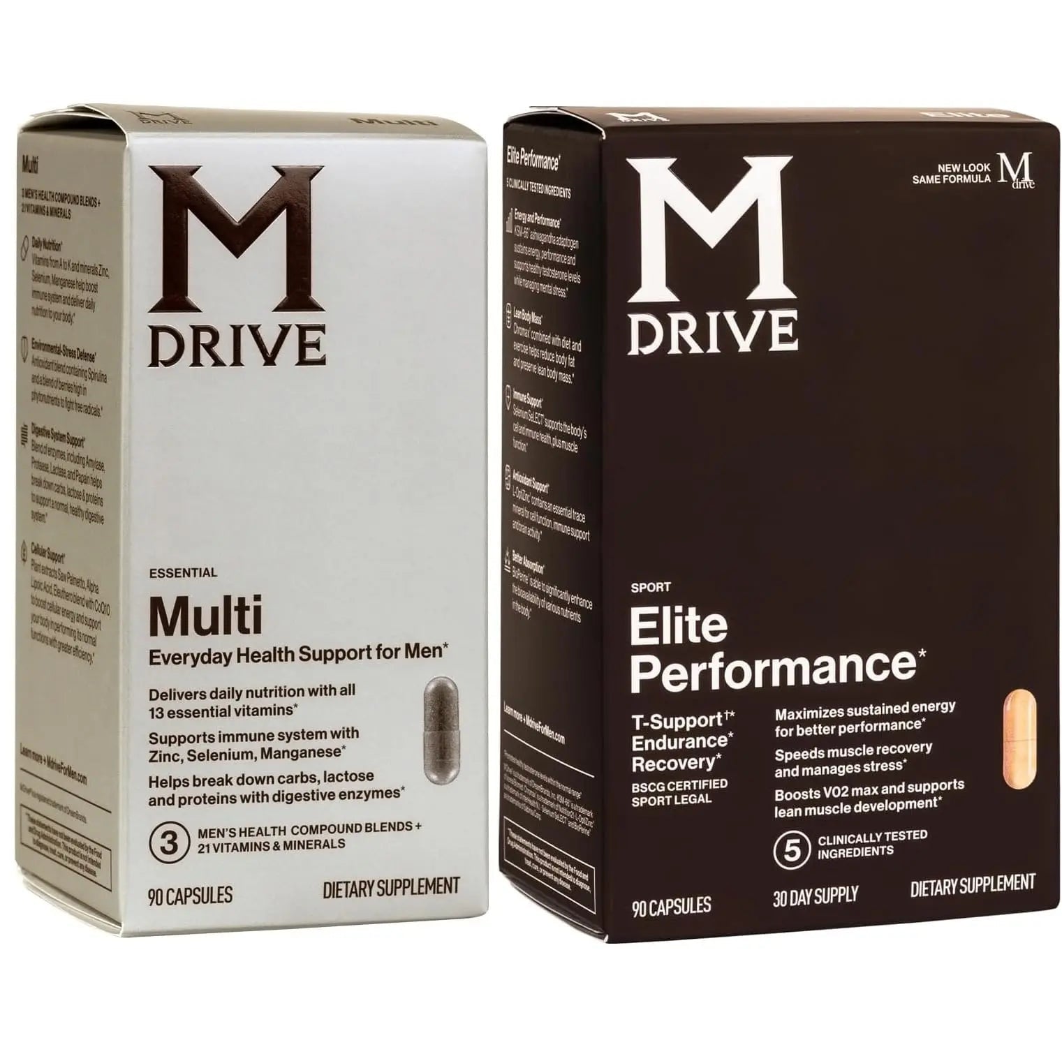 Mdrive Elite Multi - Natural Energy, Strength, Stress Relief, Lean Muscle, Immune Health Support from Zinc, Selenium, Manganese & Vitamin D, Enzymes for Digestive Support - TrustMedUSA