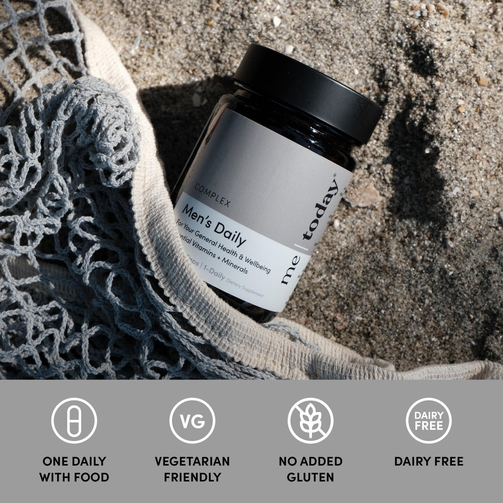 me today Multivitamin for Men, Mineral Supplements with 27 Vitamins, Minerals and Herbs, Including D, C, A, B, Biotin and Zinc, Vegetarian | General Health Supplements | 60 Capsules - TrustMedUSA