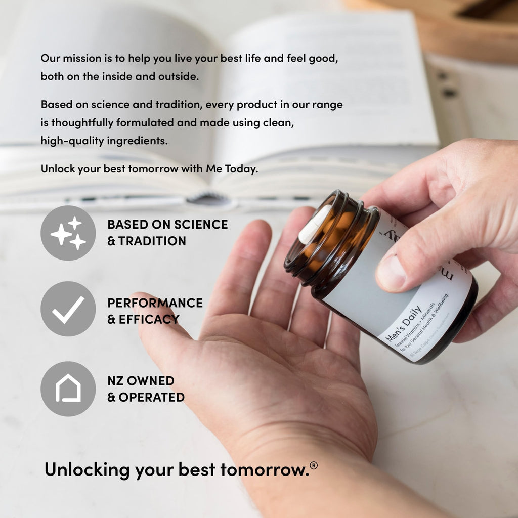 me today Multivitamin for Men, Mineral Supplements with 27 Vitamins, Minerals and Herbs, Including D, C, A, B, Biotin and Zinc, Vegetarian | General Health Supplements | 60 Capsules - TrustMedUSA