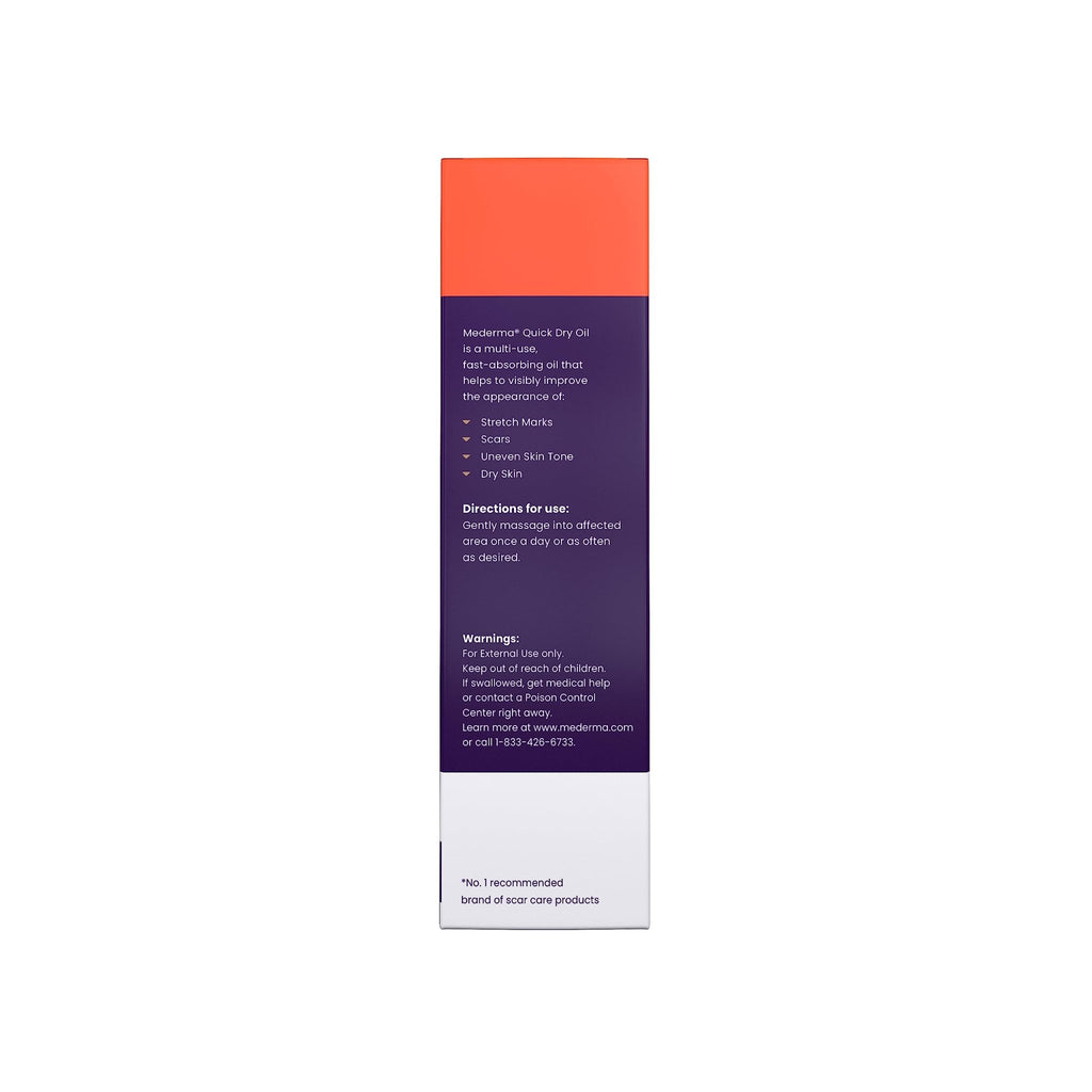 Mederma Quick Dry Oil, Scar and Stretch Mark Treatment, Helps to Improve the Appearance with Natural Botanical Extracts, Paraben Free, Fast-Absorbing, 3.4oz (100ml) - TrustMedUSA