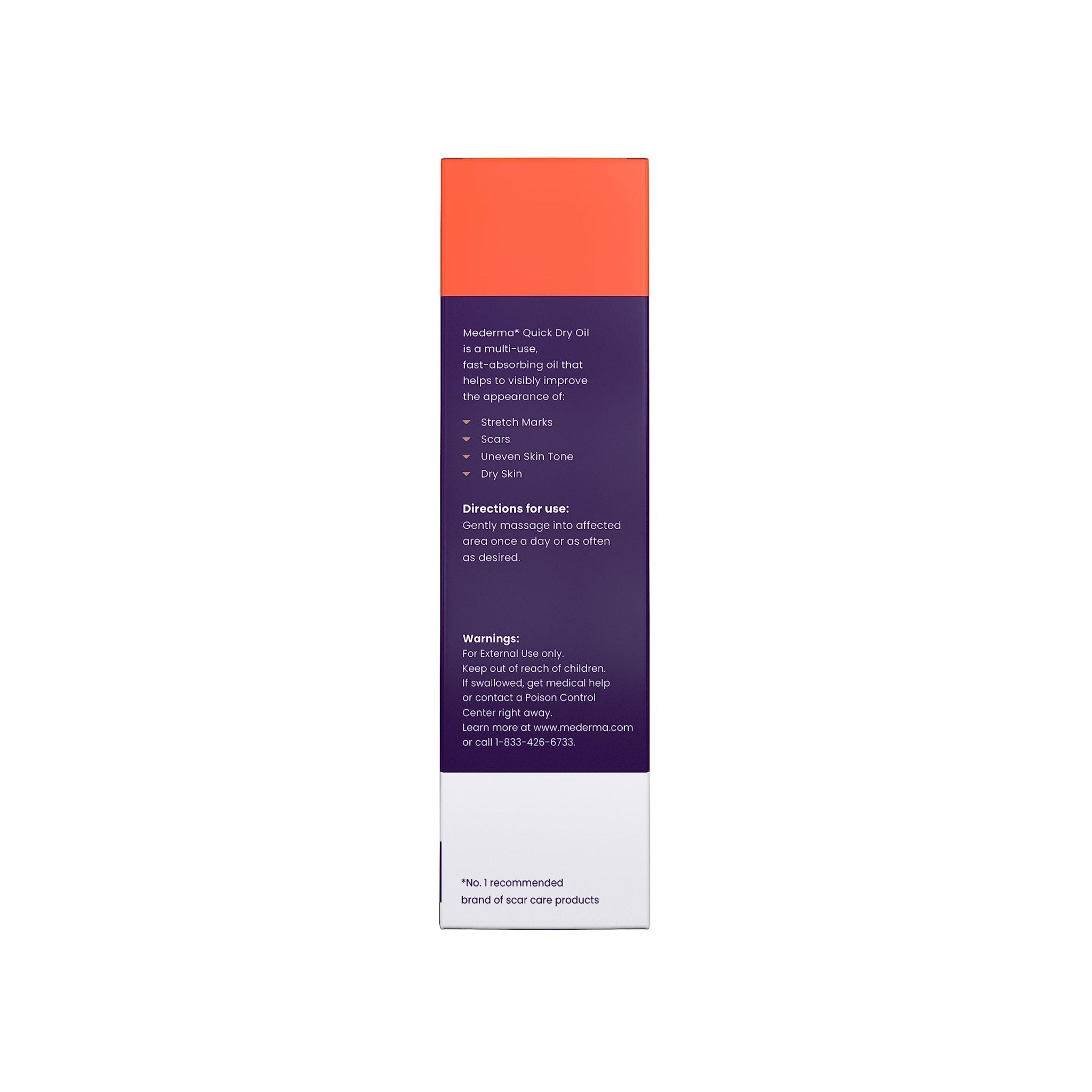 Mederma Quick Dry Oil, Scar and Stretch Mark Treatment, Helps to Improve the Appearance with Natural Botanical Extracts, Paraben Free, Fast-Absorbing, 3.4oz (100ml) - TrustMedUSA