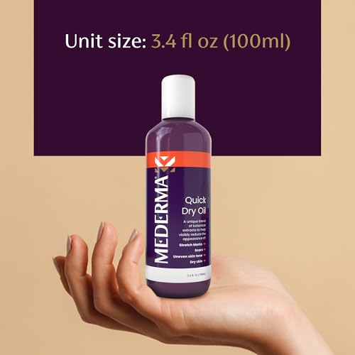 Mederma Quick Dry Oil, Scar and Stretch Mark Treatment, Helps to Improve the Appearance with Natural Botanical Extracts, Paraben Free, Fast-Absorbing, 3.4oz (100ml) - TrustMedUSA