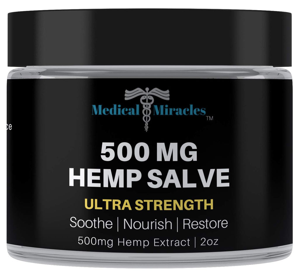 Medical Miracles Hemp 500 Mg Ultra Strength Healing Salve Ideal for Hips, Joints, Neck, Back, Elbows, Fingers, Hands, and Knees - TrustMedUSA