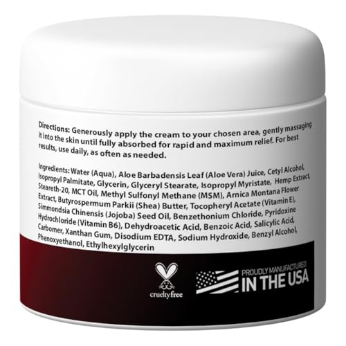 Medical Miracles Hemp Cream - Ideal for Hips, Joints, Neck, Back, Elbows, Fingers, Hands, and Knees (1000mg) Now NEW 4OZ Size - TrustMedUSA
