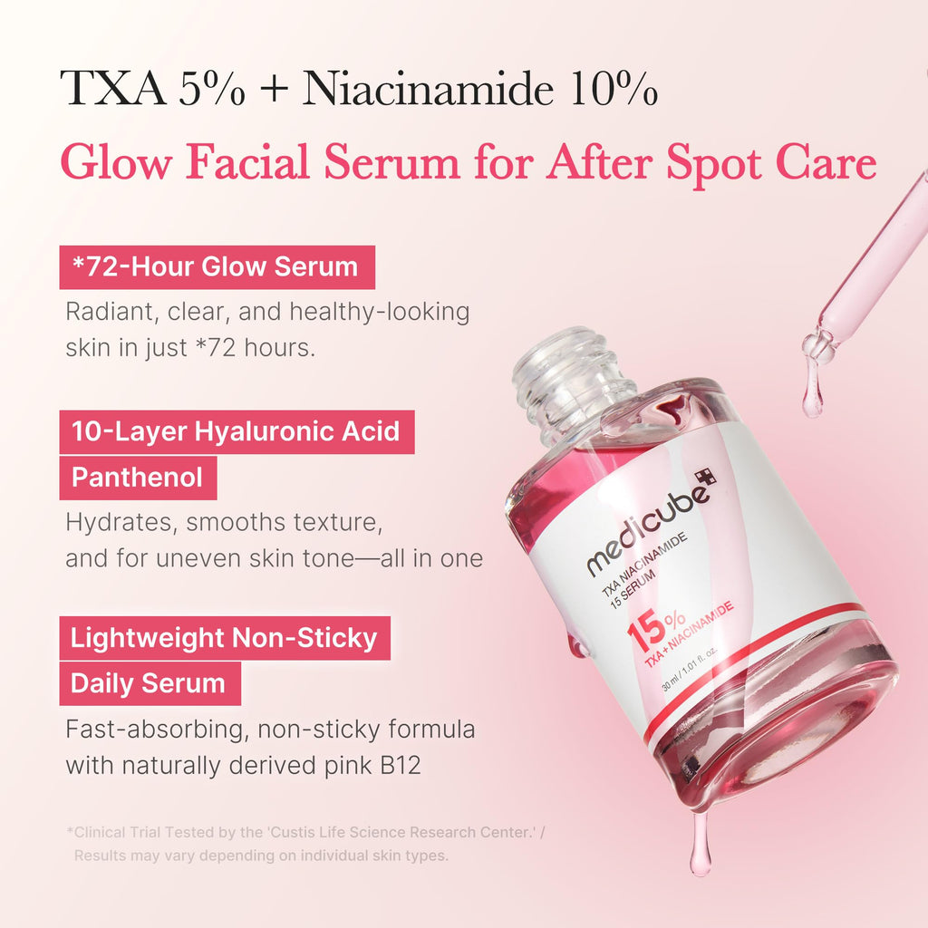 medicube TXA+Niacinamide 15% Glow Facial Serum for After Spot Care | All-in-One Daily - TrustMedUSA