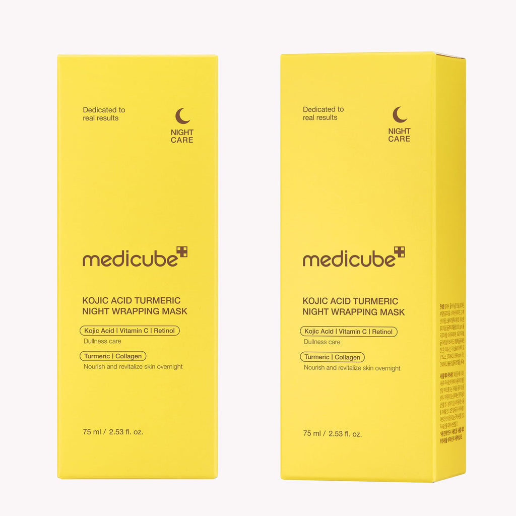 medicube Wrapping Mask Kojic Acid, Turmeric, Vitamin C Overnight Peel Off Facial Mask | Brighten & Defends Against Skin Stress for a Clear, Glowing Complexion | Korean Skin Care, 2.53 fl.oz - Maple Wellness Supplements