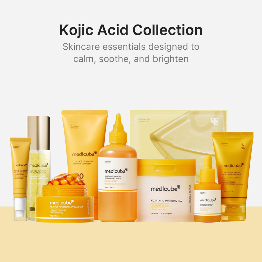 medicube Wrapping Mask Kojic Acid, Turmeric, Vitamin C Overnight Peel Off Facial Mask | Brighten & Defends Against Skin Stress for a Clear, Glowing Complexion | Korean Skin Care, 2.53 fl.oz - Maple Wellness Supplements